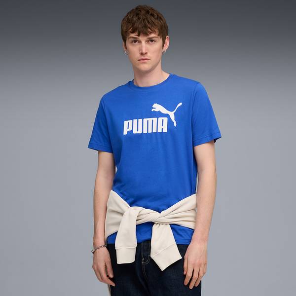 PUMA Printed Men Round Neck Blue T-Shirt
