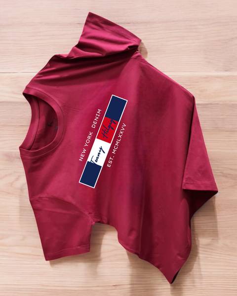 Magneto Printed Men Round Neck Maroon T-Shirt