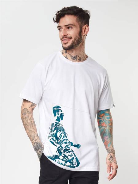 TheFreedomStore Graphic Print Men Round Neck White T-Shirt