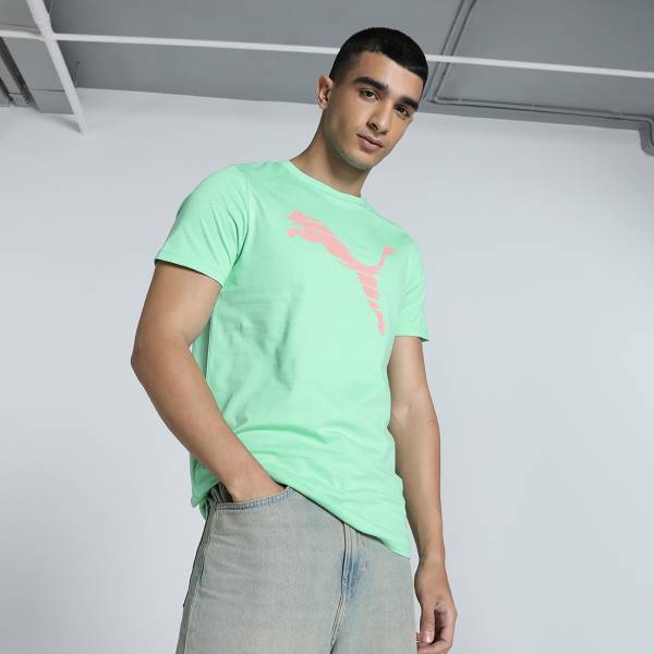 PUMA Printed Men Crew Neck Green T-Shirt