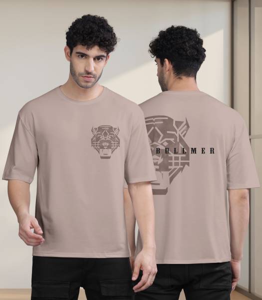 Bullmer Printed Men Round Neck Purple T-Shirt