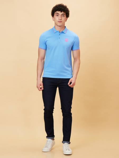 BEING HUMAN Solid Men Polo Neck Multicolor T-Shirt