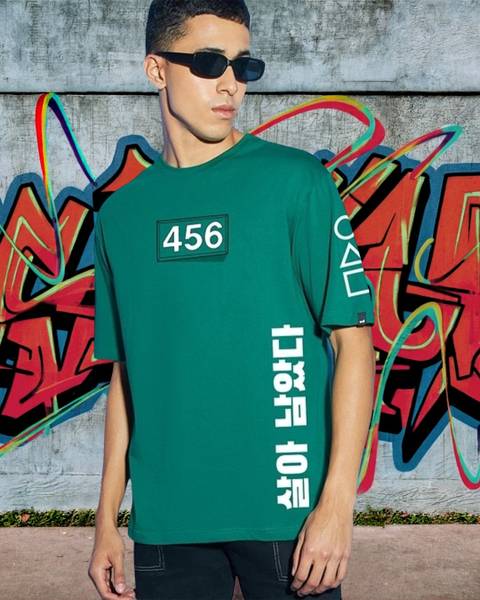BEWAKOOF Typography Men Round Neck Green T-Shirt