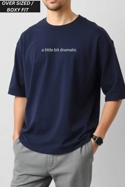 UrGear Printed Men Round Neck Navy Blue T-Shirt