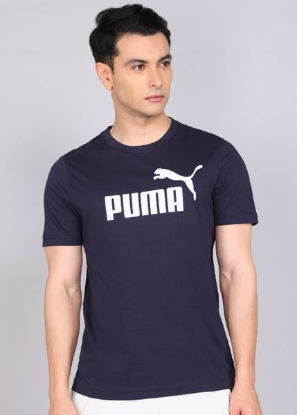 PUMA Printed Men Crew Neck Blue T-Shirt