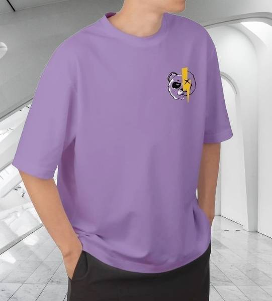 Custombuddy Graphic Print Men Round Neck Purple T-Shirt