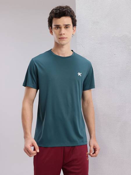 HRX by Hrithik Roshan Printed Men Round Neck Green T-Shirt