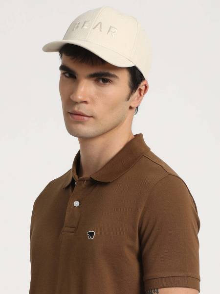 THE BEAR HOUSE Solid Men Polo Neck Brown T-Shirt