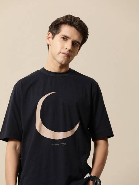 Mr Bowerbird Solid Men Round Neck Navy Blue T-Shirt