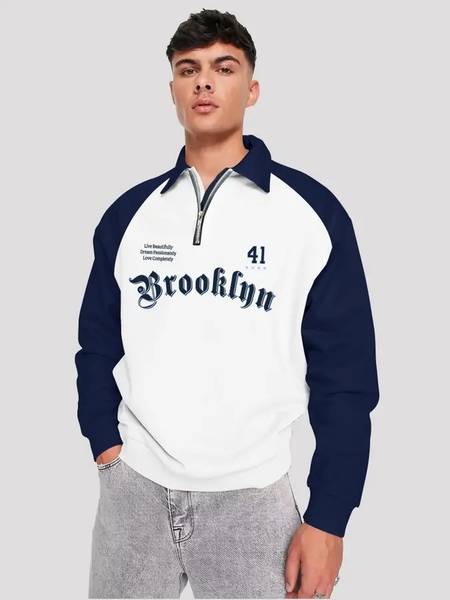 Jump Cuts Printed Men Polo Neck Dark Blue T-Shirt