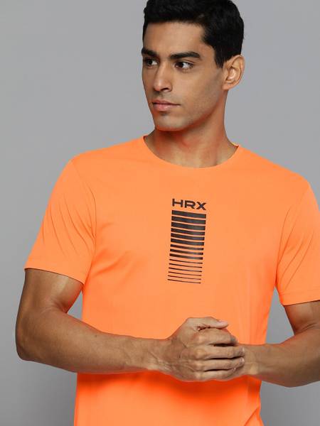 Hrx orange t shirt clearance
