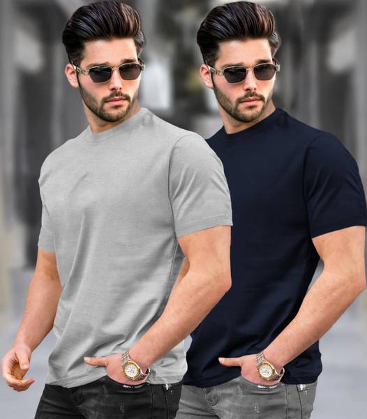 TRIPR Solid Men Round Neck Multicolor T-Shirt