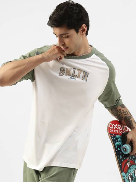 maniac white round t shirt