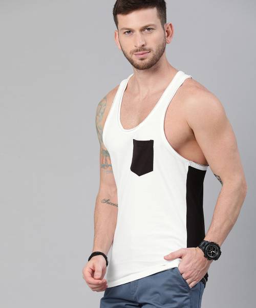 Roadster Solid Men Round Neck White T-Shirt