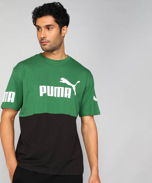 PUMA Printed Men Crew Neck Green T-Shirt