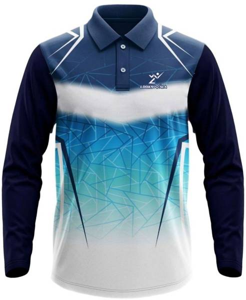 lookswala Printed Men Polo Neck Multicolor T-Shirt