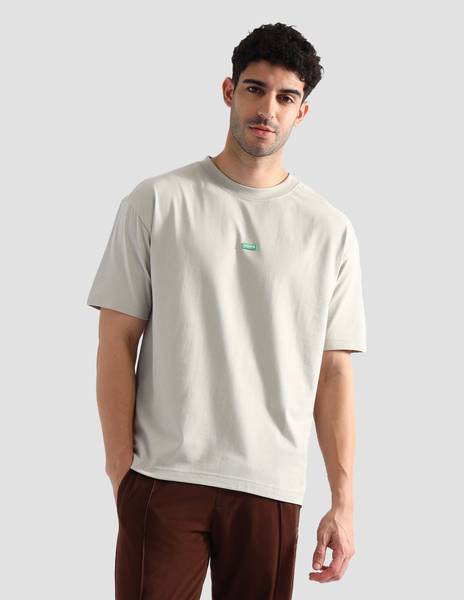 U.S. POLO ASSN. Solid Men Crew Neck Grey T-Shirt