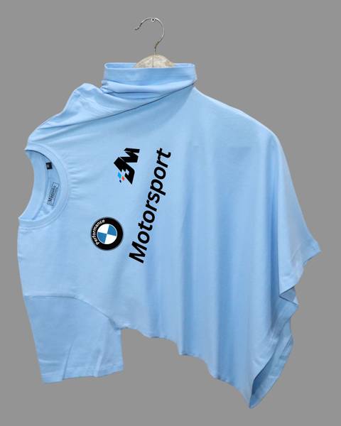 Magneto Printed Men Round Neck Light Blue T-Shirt