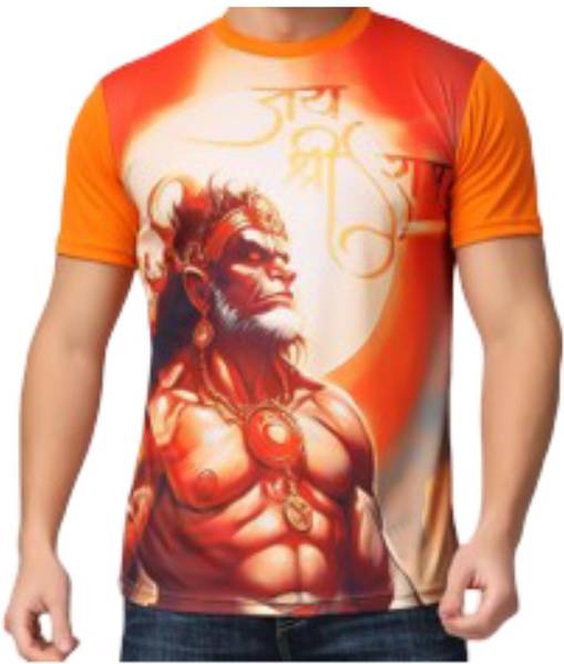 WEEVZ Graphic Print Men Round Neck Orange T-Shirt