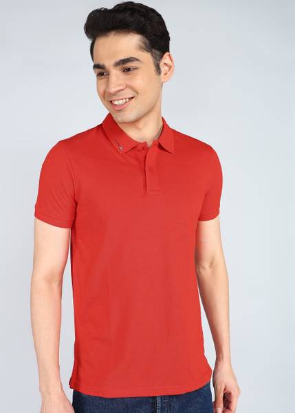 Pepe Jeans Solid Men Polo Neck Red T-Shirt