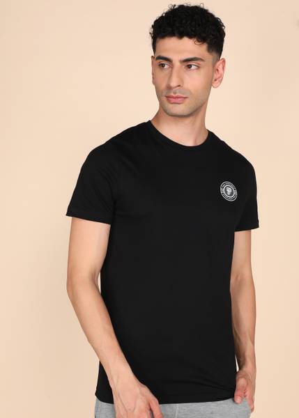 PUMA Solid Men Round Neck Black T-Shirt