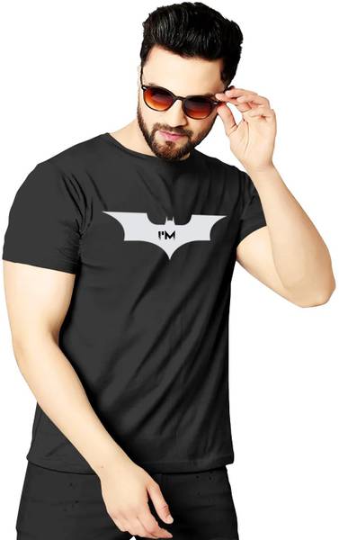 TEES SPORTS Printed Men Round Neck Black T-Shirt