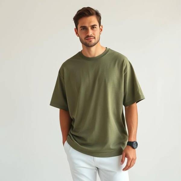UrGear Solid Men Round Neck Green T-Shirt