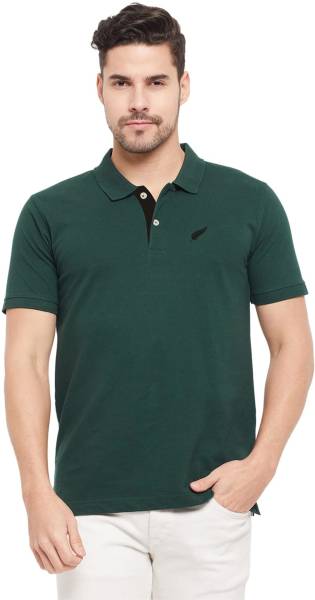 Polo Plus Solid Men Polo Neck Green T-Shirt