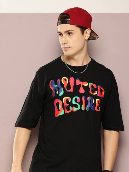 Kook N Keech Printed Men Round Neck Black T-Shirt