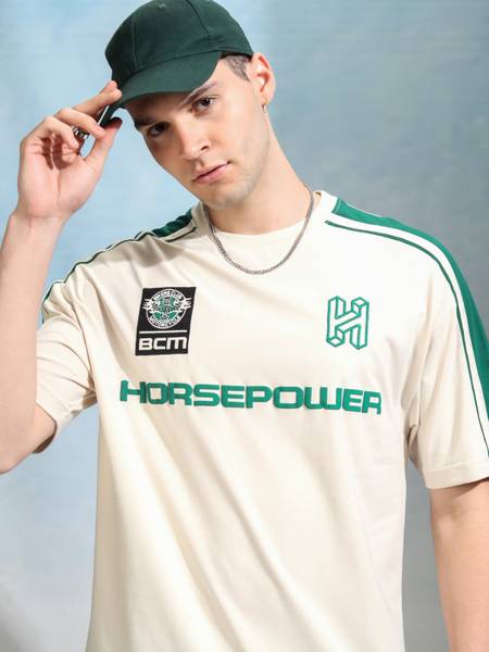 HIGHLANDER Solid Men Round Neck White T-Shirt