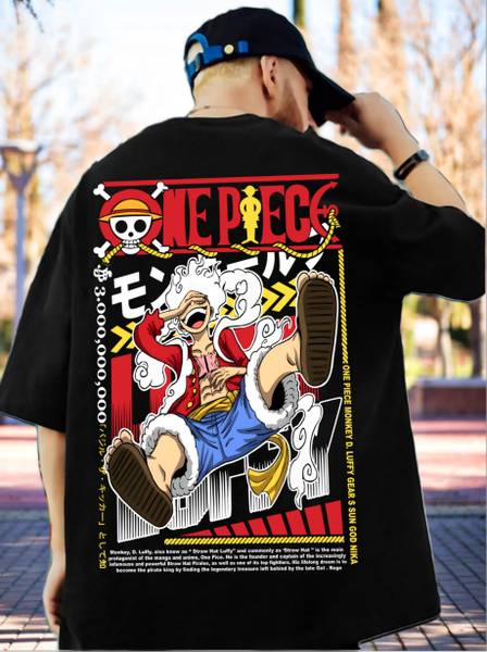 ZENTIK Printed Men Round Neck Black T-Shirt