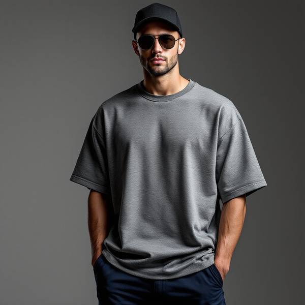 UrGear Solid Men Round Neck Grey T-Shirt
