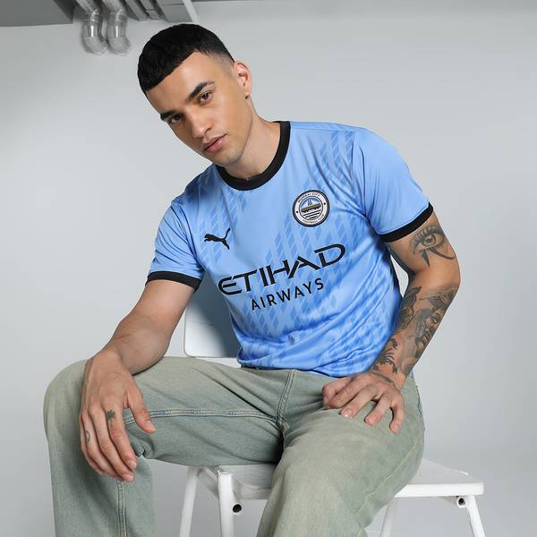 PUMA Printed Men Crew Neck Blue T-Shirt