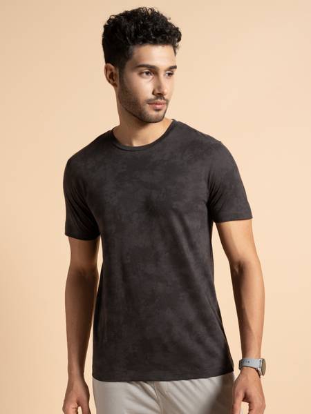 Damensch Printed Men Crew Neck Black T-Shirt