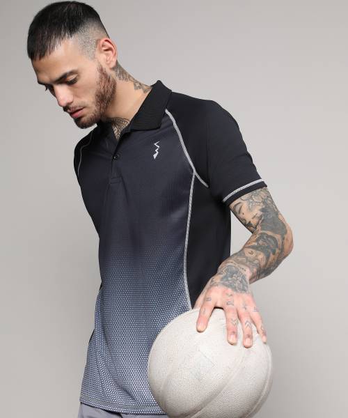 CAMPUS SUTRA Solid Men Polo Neck Multicolor T-Shirt