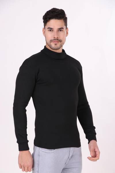 tannu g Full Sleeve Solid Men Sweatshirt