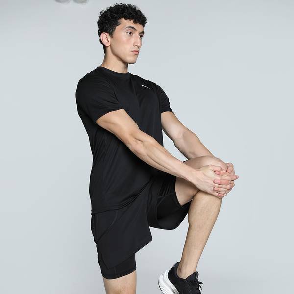 PUMA Printed Men Round Neck Black T-Shirt