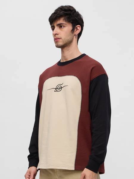 The Souled Store Colorblock Men Round Neck Multicolor T-Shirt