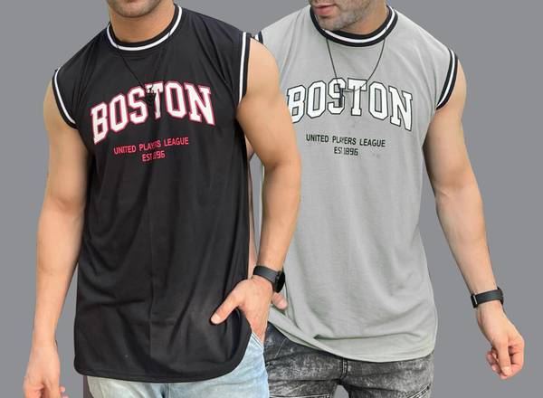 Kay Dee Graphic Print Men Round Neck Grey, Black T-Shirt