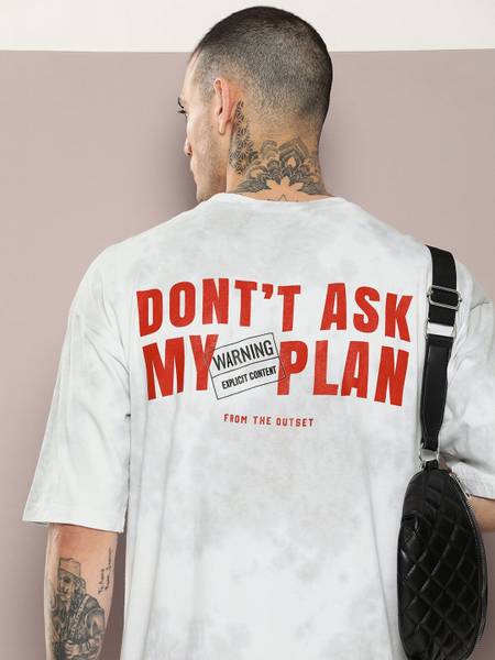 Kook N Keech Conversational Men Round Neck Grey T-Shirt
