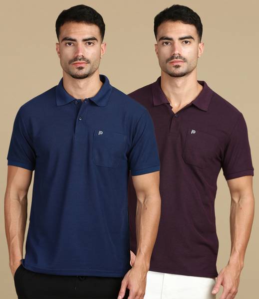 Lux Parker Printed Men Polo Neck Multicolor T-Shirt