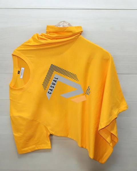 Magneto Printed Men Crew Neck Yellow T-Shirt