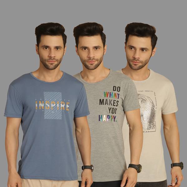 MACK JONNEY Printed Men Round Neck Multicolor T-Shirt