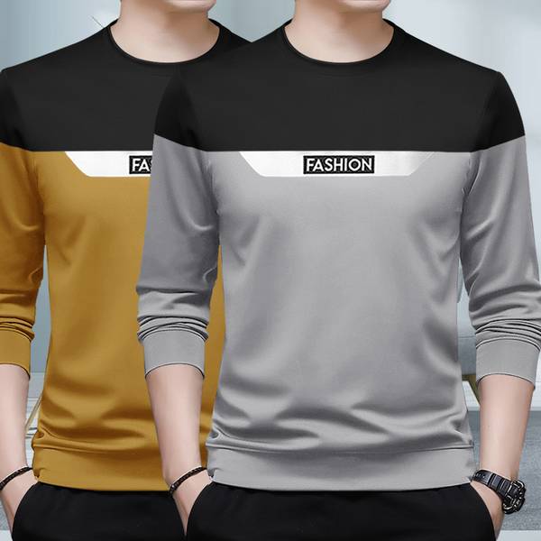 Pytton Colorblock Men Round Neck Multicolor T-Shirt
