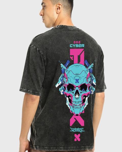 BEWAKOOF Printed Men Round Neck Black T-Shirt