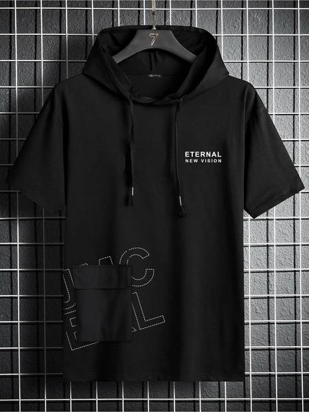 Printed Men Black T-Shirt