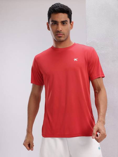 HRX by Hrithik Roshan Printed Men Round Neck Red T-Shirt