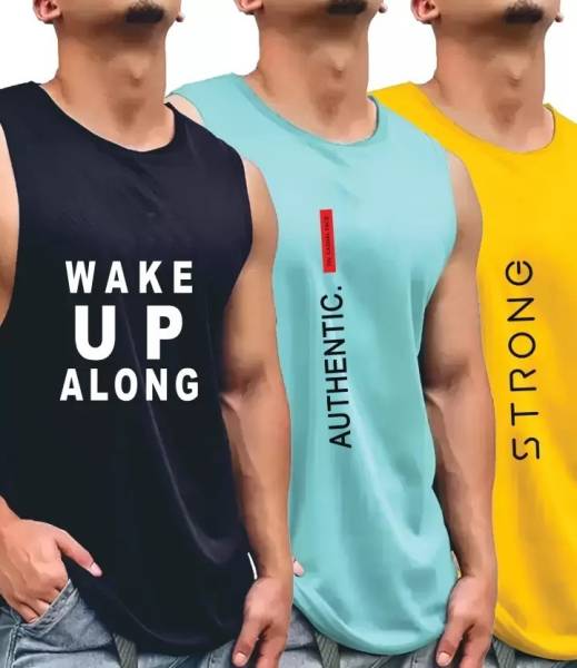 R ROCKIN TEES Printed Men Round Neck Multicolor T-Shirt