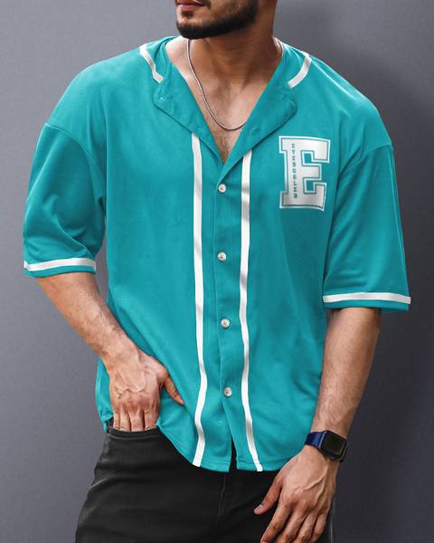 EyeBogler Men Printed Casual Blue Shirt