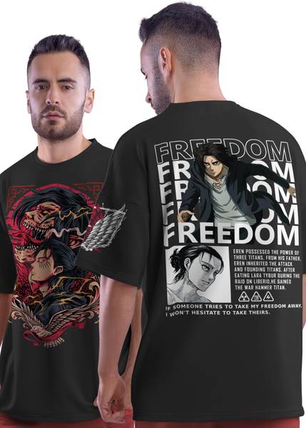 Thecrazymonk Graphic Print Men Round Neck Black T-Shirt